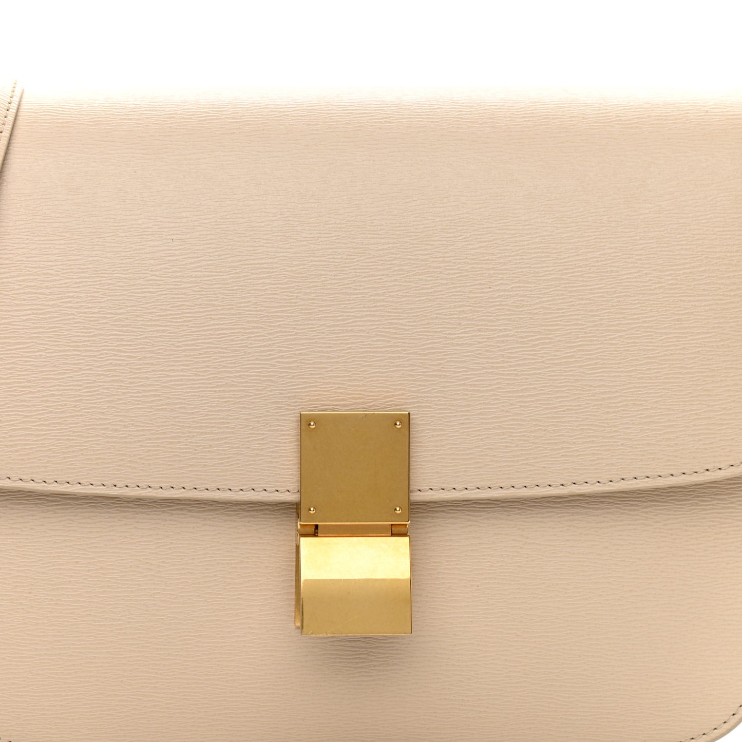 Liege Calfskin Medium Classic Box Flap Bag Powder