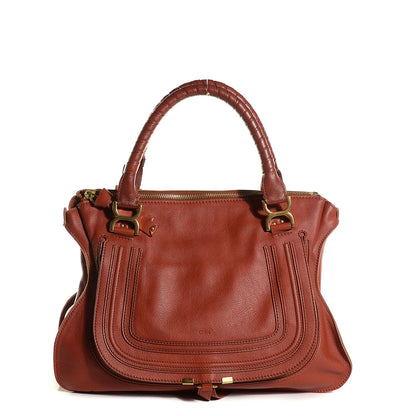 Chloe Calfskin Large Marcie Satchel Red 1 of 9
