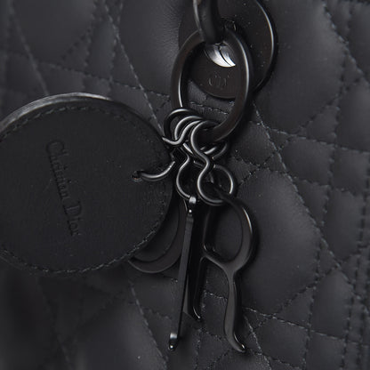 Christian Dior Ultra Matte Calfskin Cannage Medium Lady Dior Black 10 of 12