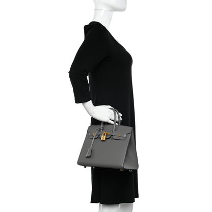 Hermes Epsom Birkin Sellier 25 Gris Meyer 2 of 13