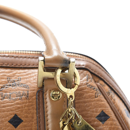 MCM Visetos Boston Bag Cognac 18 of 19