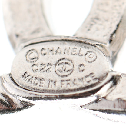 Chanel Crystal CC Earrings Silver 4 of 4