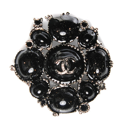 Chanel Gripoix CC Brooch Ruthenium 1 of 5