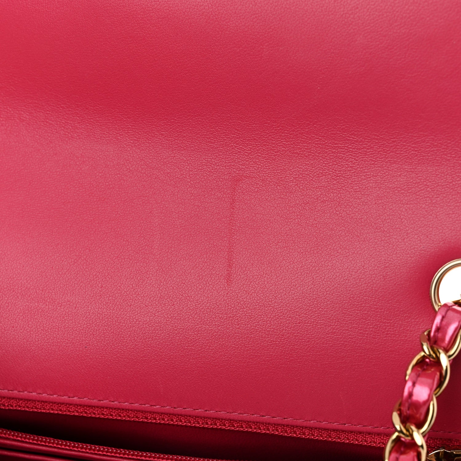 Chanel Shaded Patent Calfskin Quilted Mini Rectangular Flap Pink Dark Pink 11 of 12