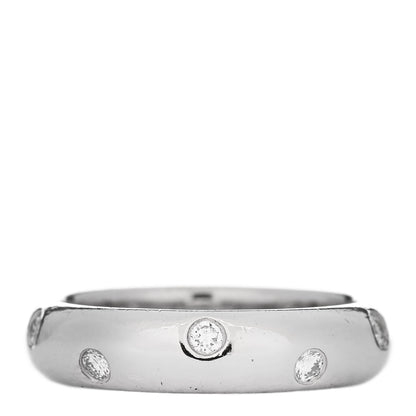 Tiffany Platinum Diamond 4mm Etoile Band Ring 49 4.75 3 of 5