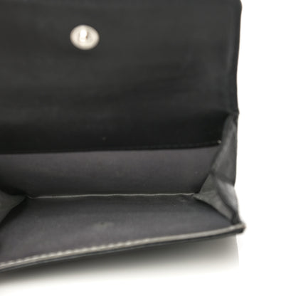 Chanel Lambskin Embossed Camellia French Wallet Black 17 of 21