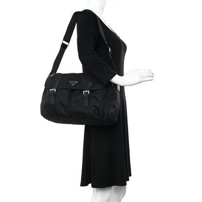 Prada Nylon Vela Messenger Bag Black 2 of 9