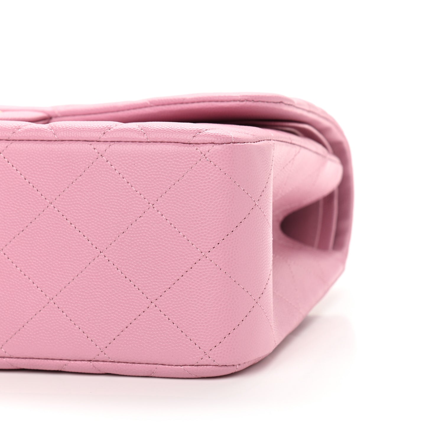 Caviar Quilted Jumbo Double Flap Pink