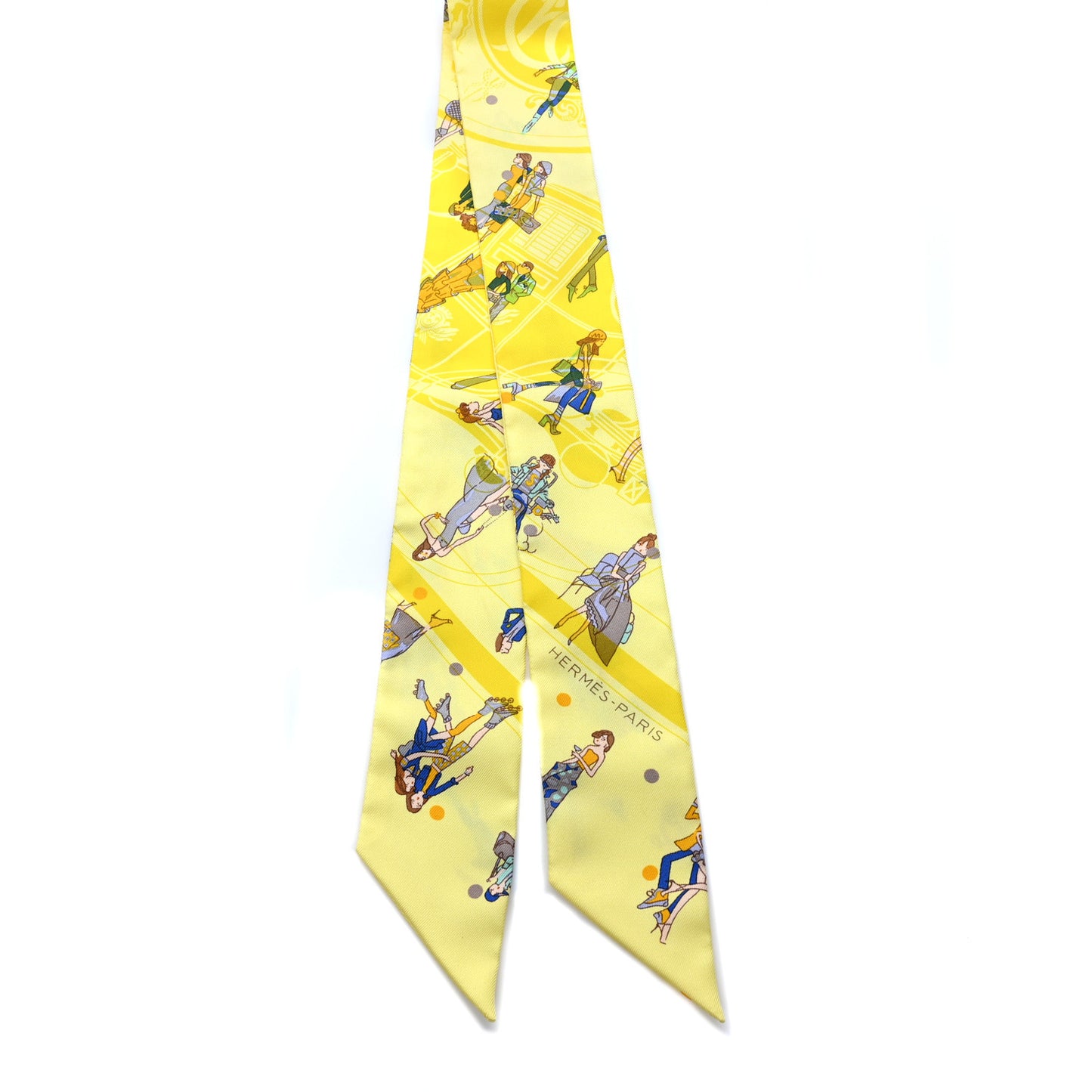 Silk Ex-Libris Les Parisie Twilly Jaune Soufre Gris