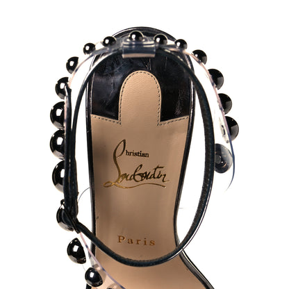 Christian Louboutin Specchio PVC Corinetta 100 Sandals 39 Gun Metal 7 of 10