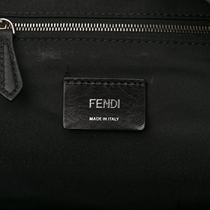 Fendi Nylon Vitello Liberty Vitello Dolce Monster Eyes Rounded Backpack Black Sunflower 6 of 13