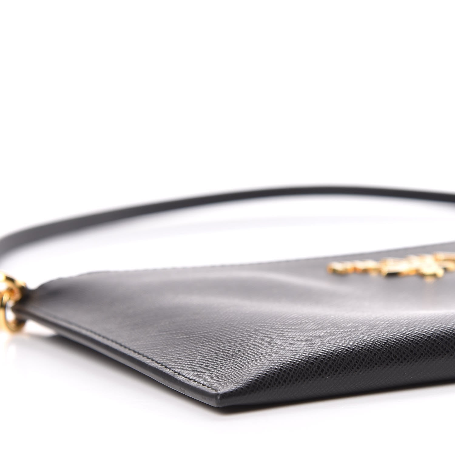 Prada Saffiano Small Flat Pouch Black 6 of 10
