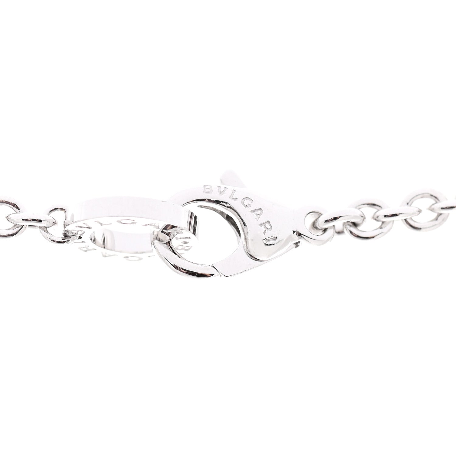 Bulgari 18K White Gold Diamond BVLGARI BVLGARI Circle Pendant Necklace 6 of 8