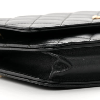Chanel Lambskin Quilted Trendy CC Wallet On Chain WOC Black 10 of 16