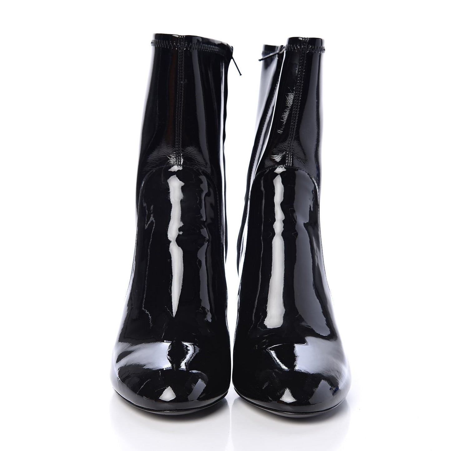 Patent Silhouette Ankle Boots 38.5 Black