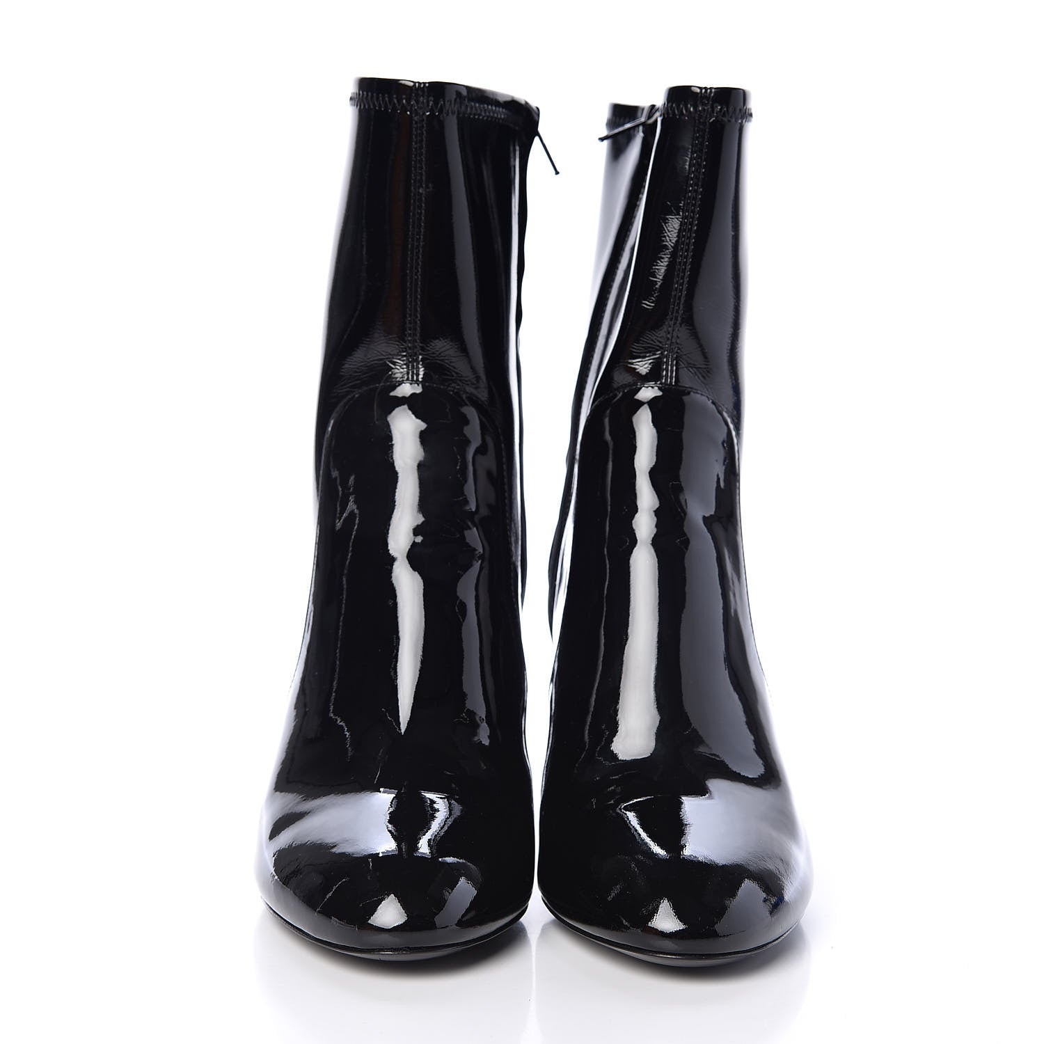 Louis Vuitton Patent Silhouette Ankle Boots 38.5 Black 2 of 9