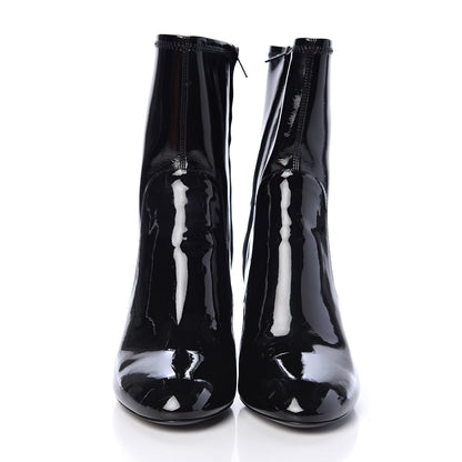 Louis Vuitton Patent Silhouette Ankle Boots 38.5 Black 2 of 9