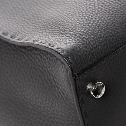 Fendi Cuoio Romano Selleria Monster Eyes Large Peekaboo Iconic Fit Satchel Asfalto 16 of 16