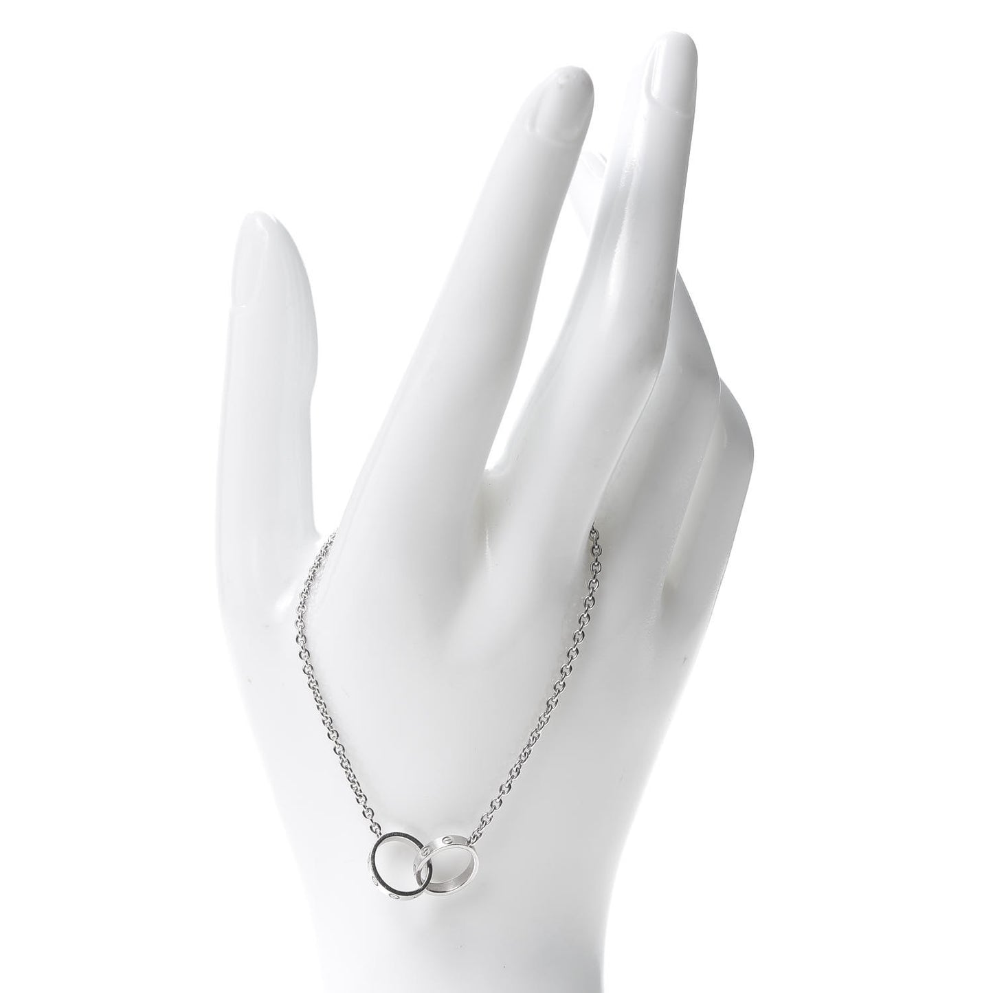 18K White Gold Interlocking LOVE Bracelet