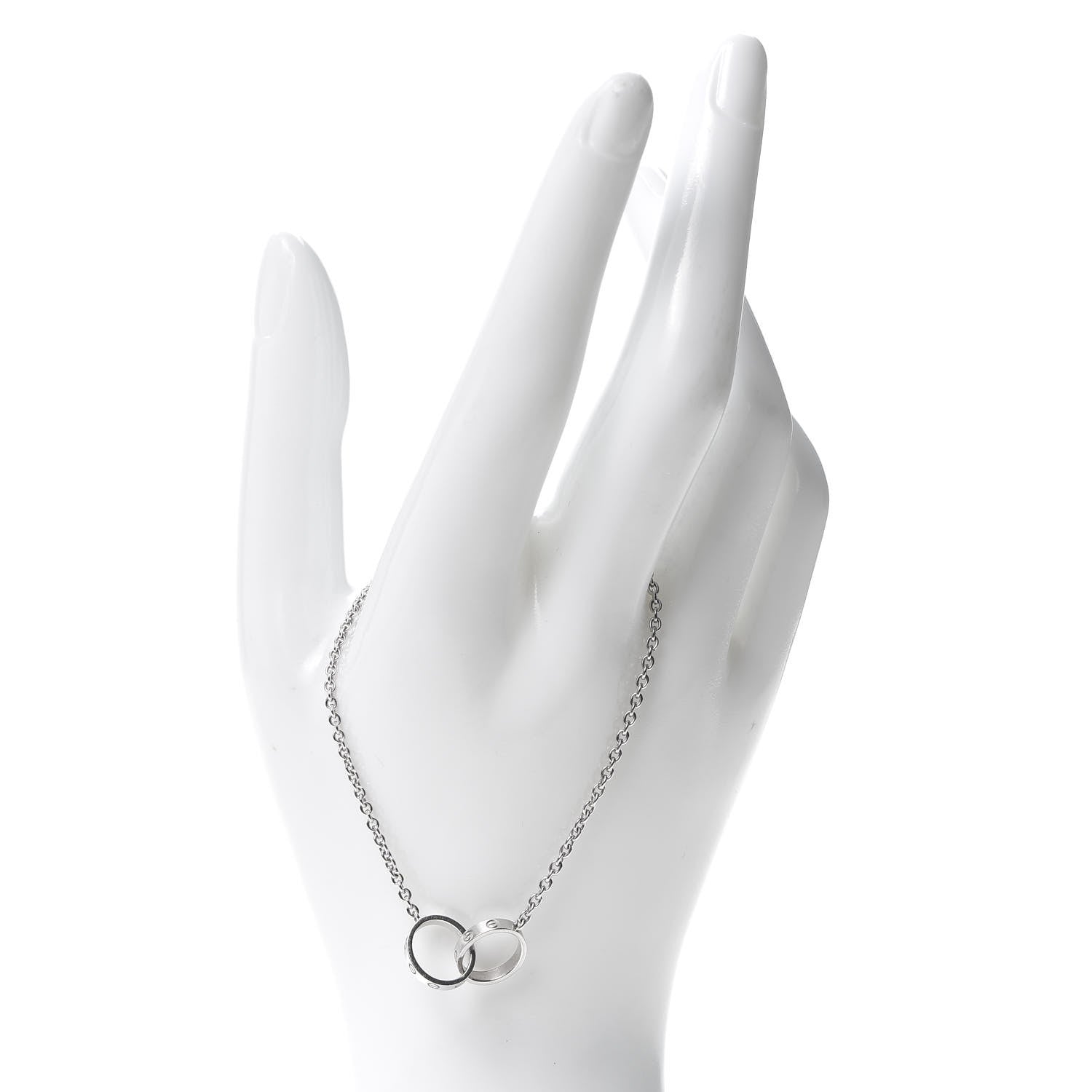 Cartier 18K White Gold Interlocking LOVE Bracelet 2 of 6