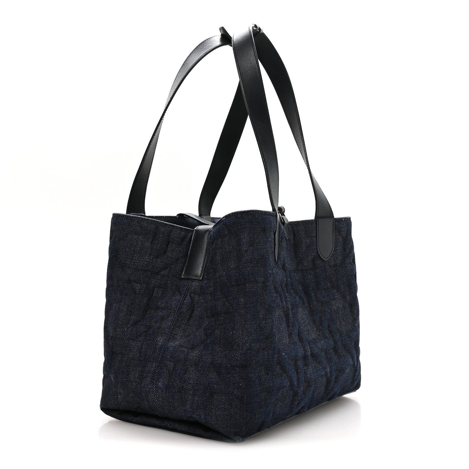 Christian Dior Denim Graphic Cannage Medium Toujours Blue 4 of 11