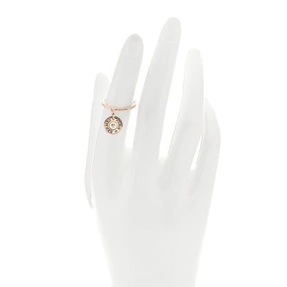 Hermes 18K Rose Gold Diamond Gambade Ring 49 5 2 of 7