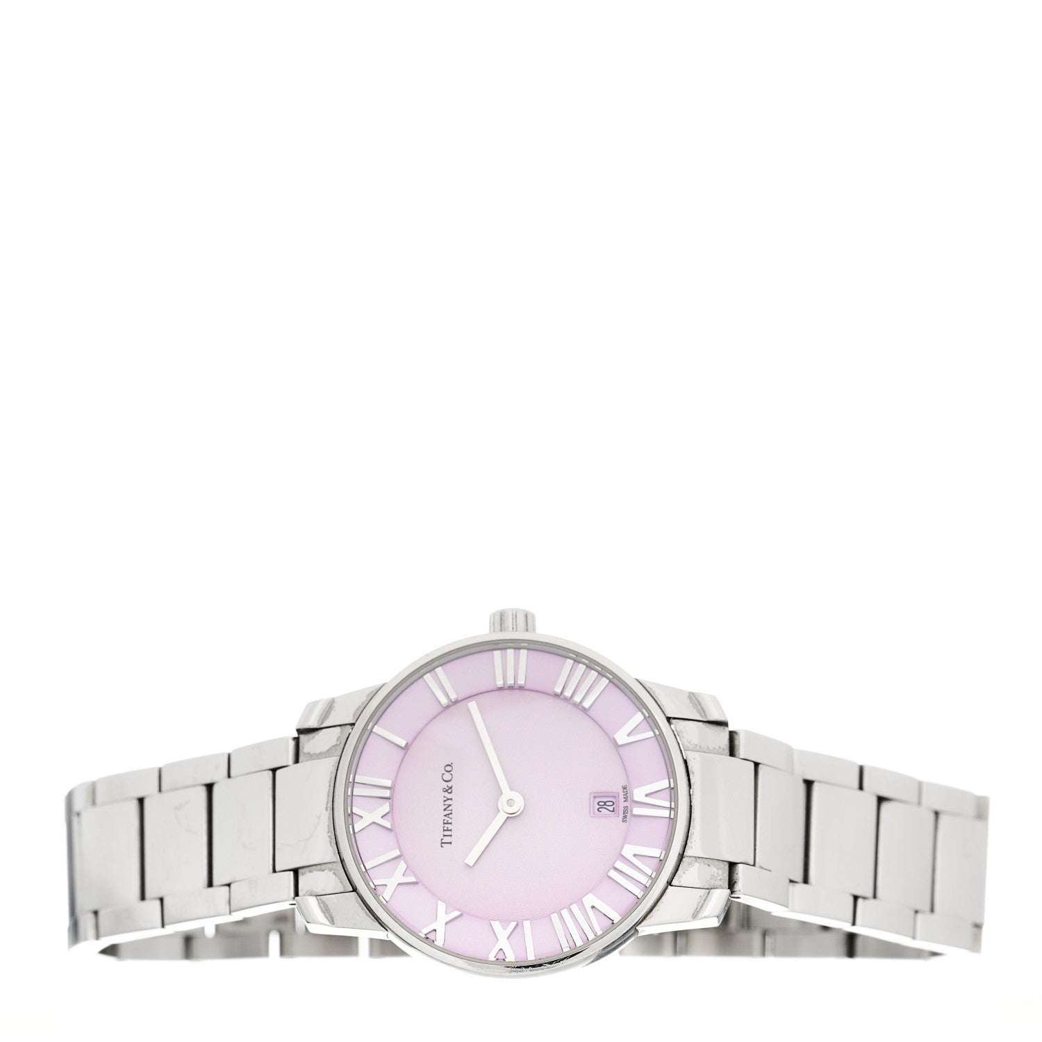 Tiffany Stainless Steel 29mm Atlas 2-Hand Quartz Watch Mauve 2 of 5