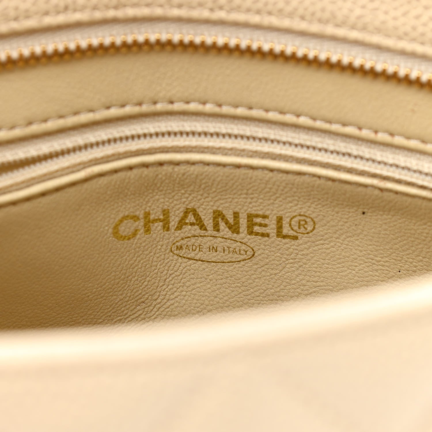 Chanel Caviar Quilted Medallion Tote Beige 6 of 13