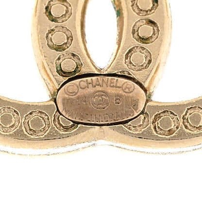Chanel Crystal CC Earrings Light Gold 4 of 4