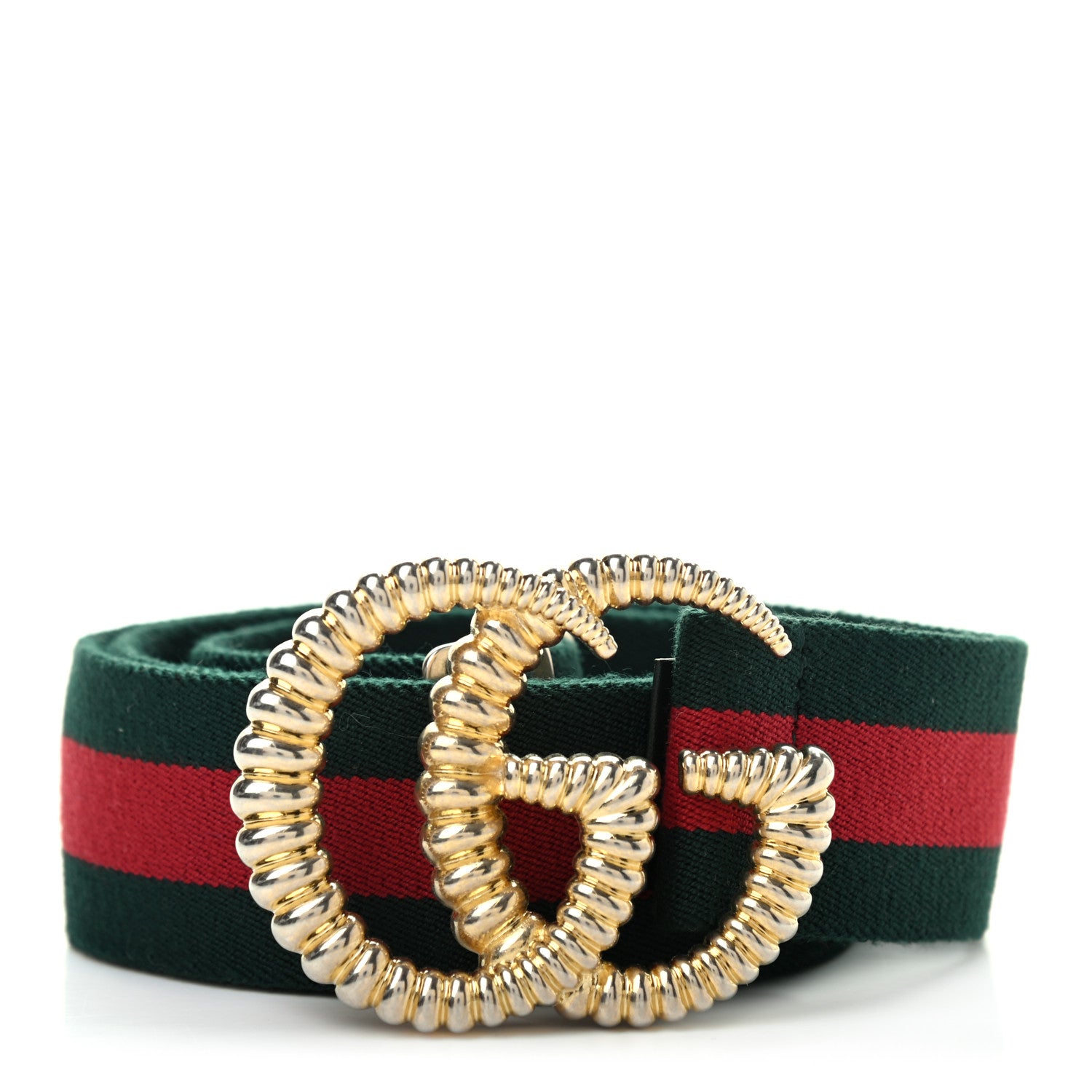 Gucci Canvas Torchon Double G Web Belt 90 36 Verde 1 of 4