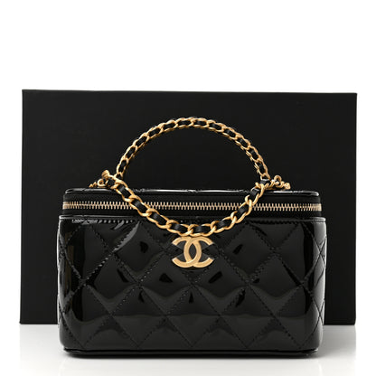 Chanel Patent Quilted Pick Me Up Vanity Case Black 11 of 11