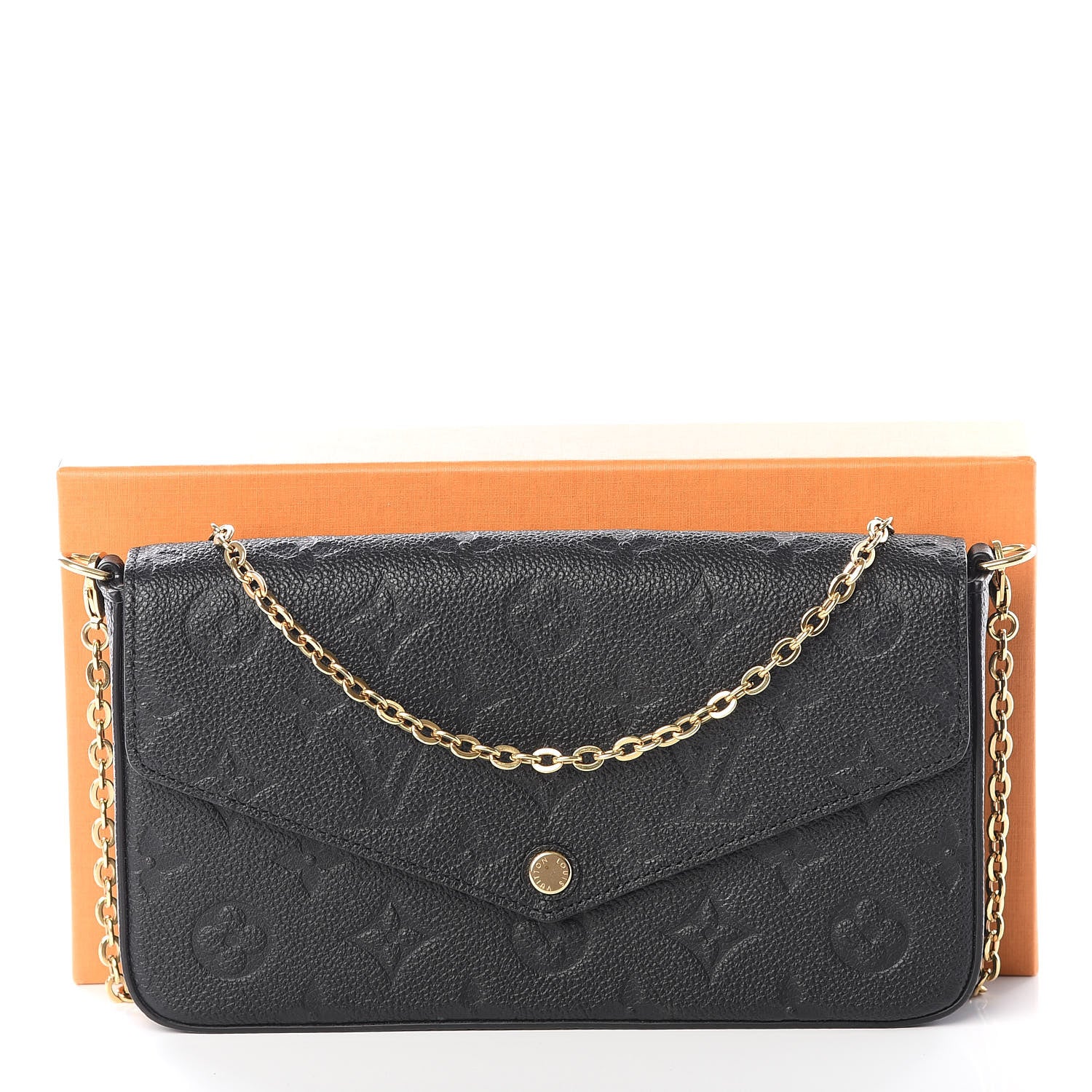 Louis Vuitton Empreinte Pochette Felicie Chain Wallet Black 11 of 11