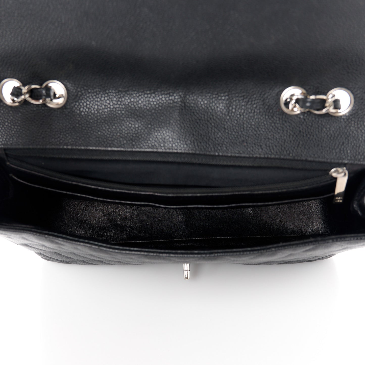 Caviar Quilted Jumbo Single Flap Black