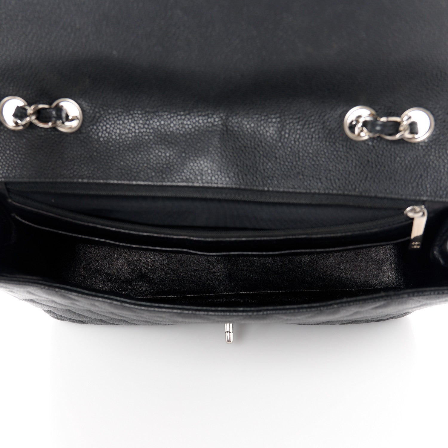 Chanel Caviar Quilted Jumbo Single Flap Black 5 of 13