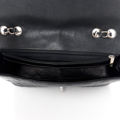 Chanel Caviar Quilted Jumbo Single Flap Black 5 of 13