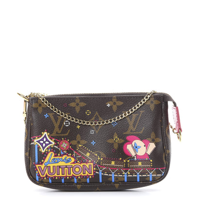 Louis Vuitton Monogram 2020 Christmas Animation Roller Coaster Mini Pochette Accessories Pivoine 1 of 7