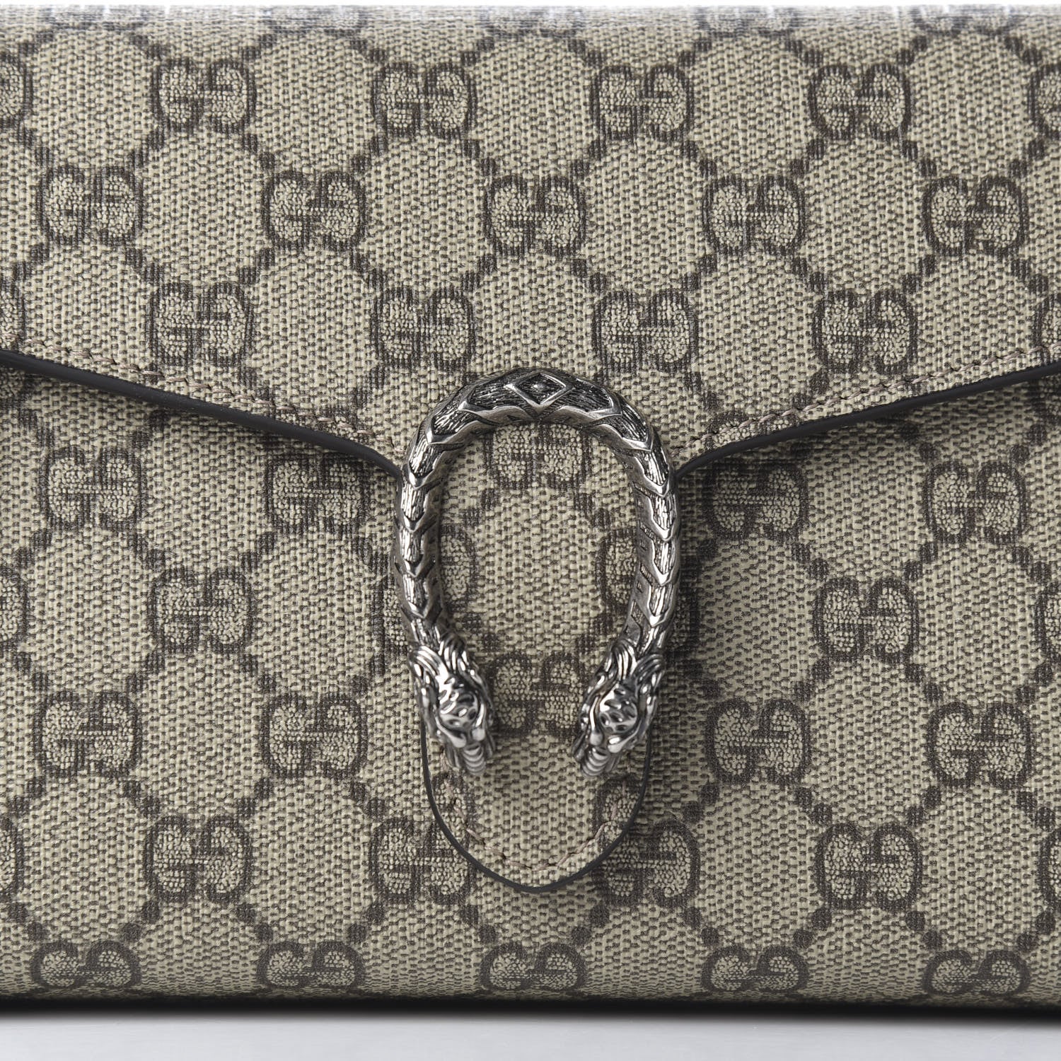 Gucci GG Supreme Monogram Mini Dionysus Chain Wallet Beige Taupe 9 of 9