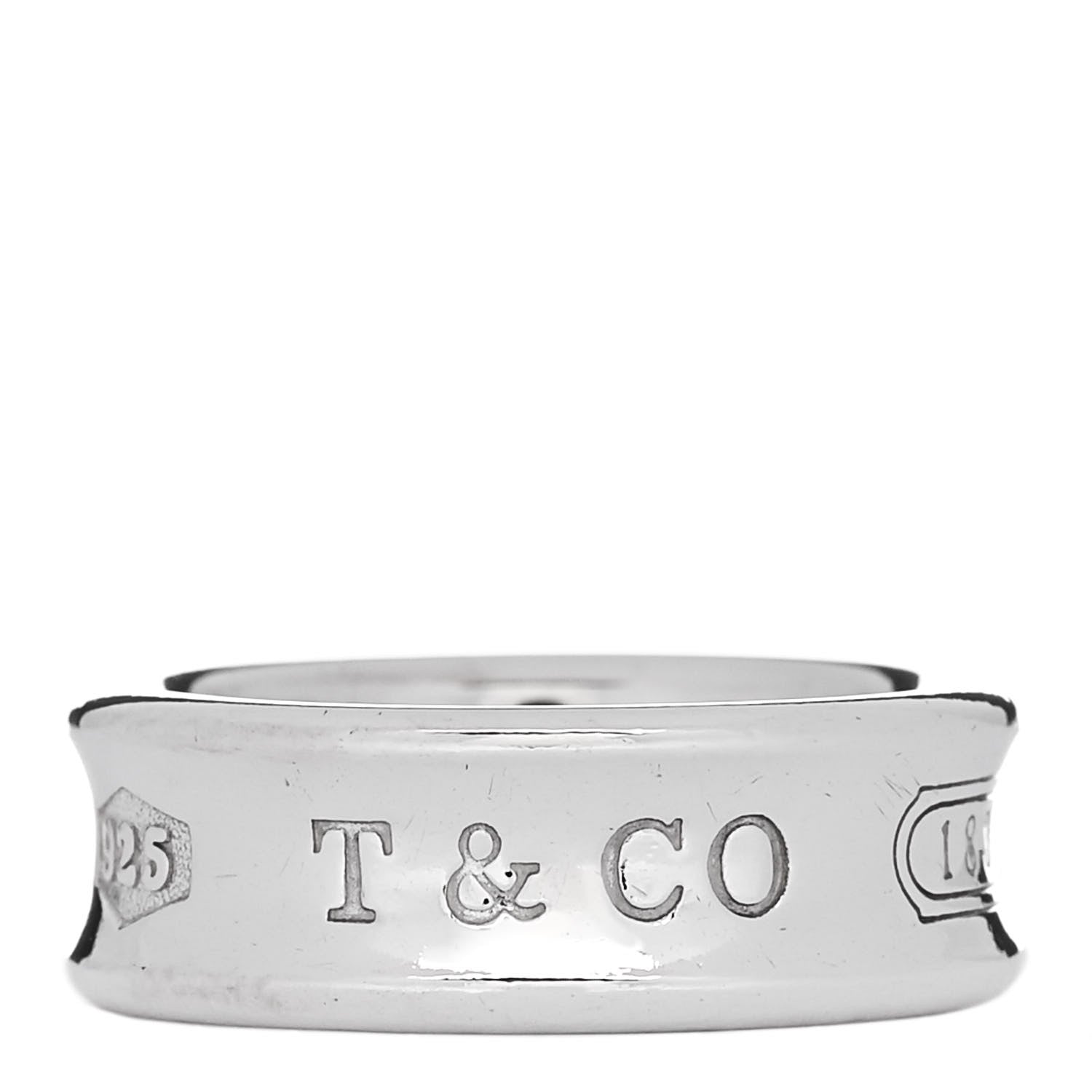 Tiffany Sterling Silver 1837 Band Ring 52 6 1 of 5