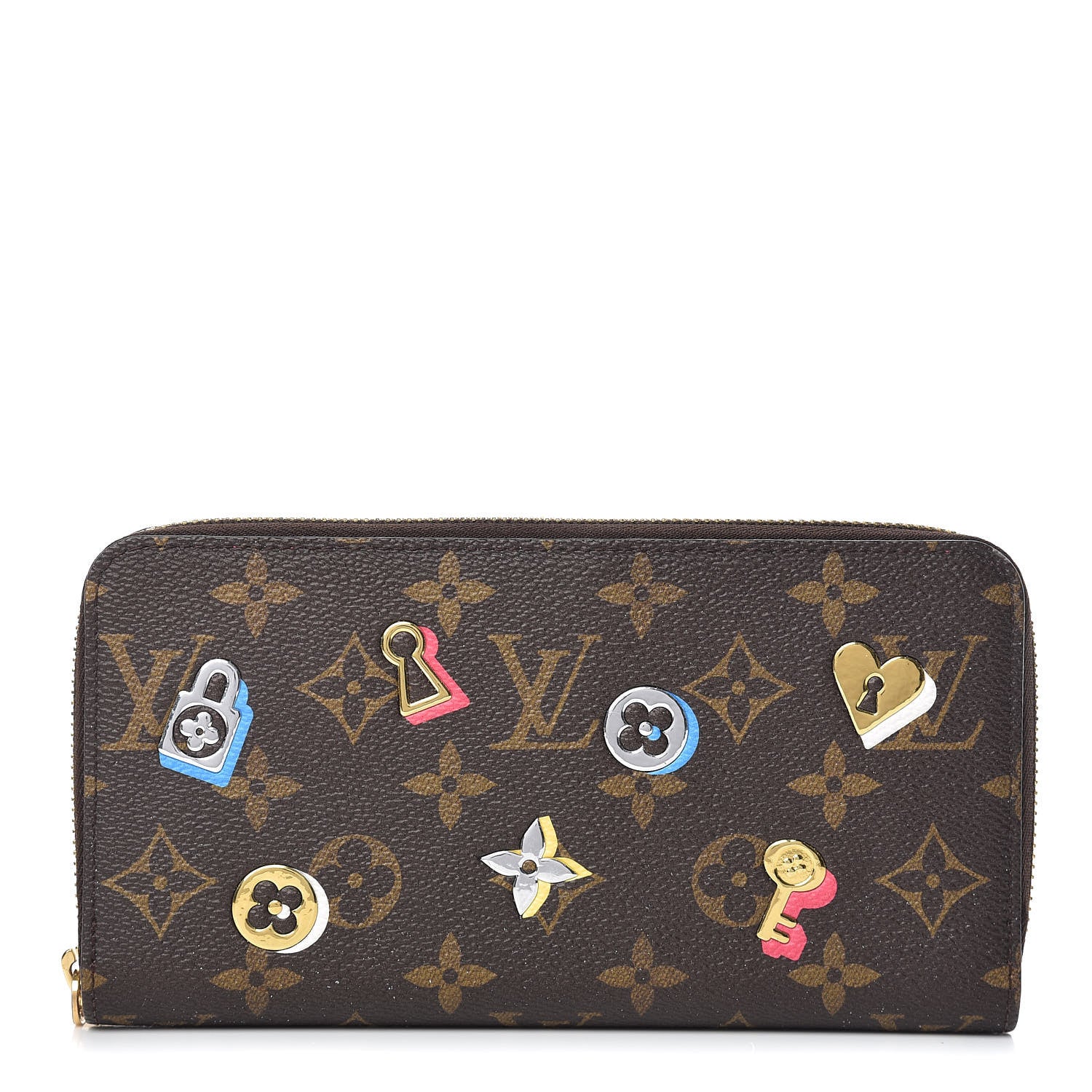 Louis Vuitton Monogram LV Love Lock Zippy Wallet 1 of 9