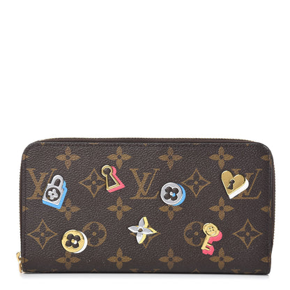 Louis Vuitton Monogram LV Love Lock Zippy Wallet 1 of 9