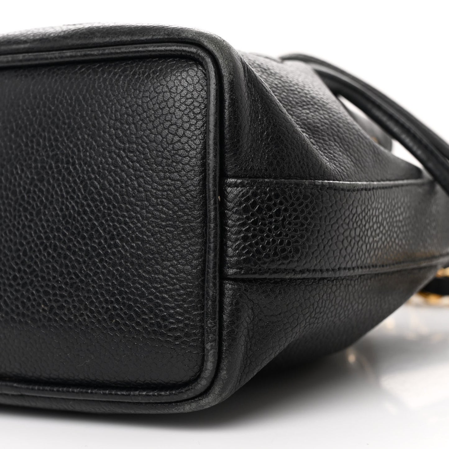 Caviar CC Chain Mini Drawstring Bag Black