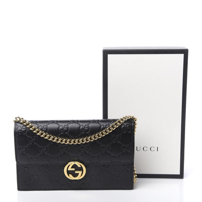 Gucci Guccissima Icon Chain Wallet Black 13 of 13