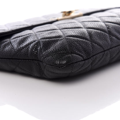 Chanel Caviar Quilted Medium Golden Class Pouch Black 6 of 8