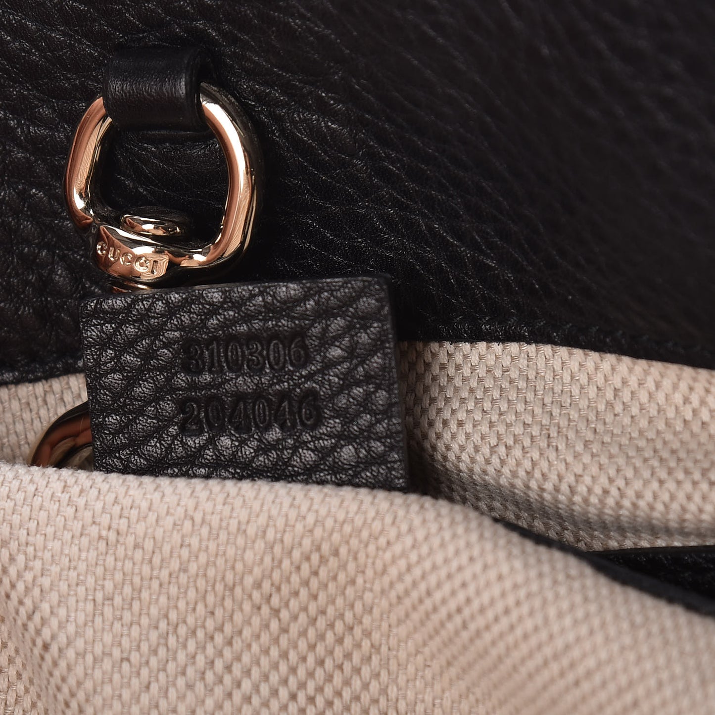 Pebbled Calfskin Large Soho Chain Shoulder Bag Black