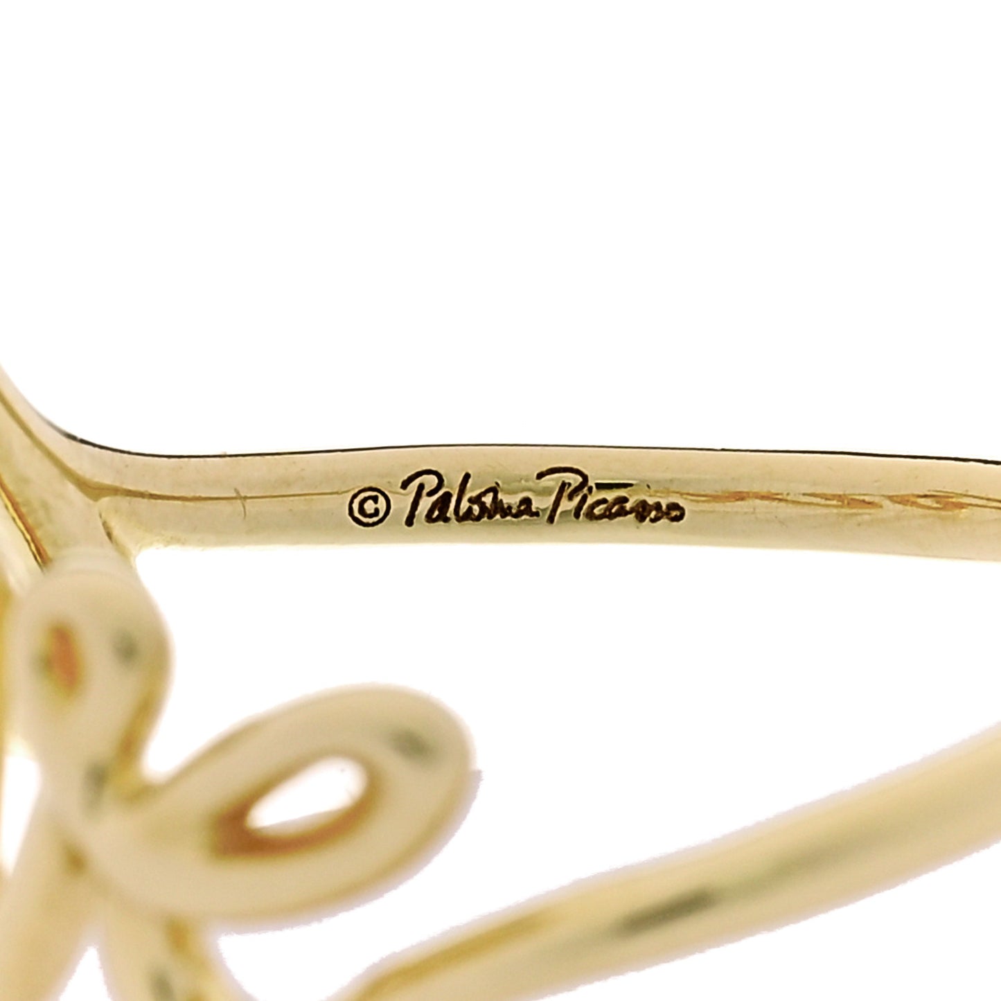 18K Yellow Gold Paloma's Graffiti Love Ring 53 6.5