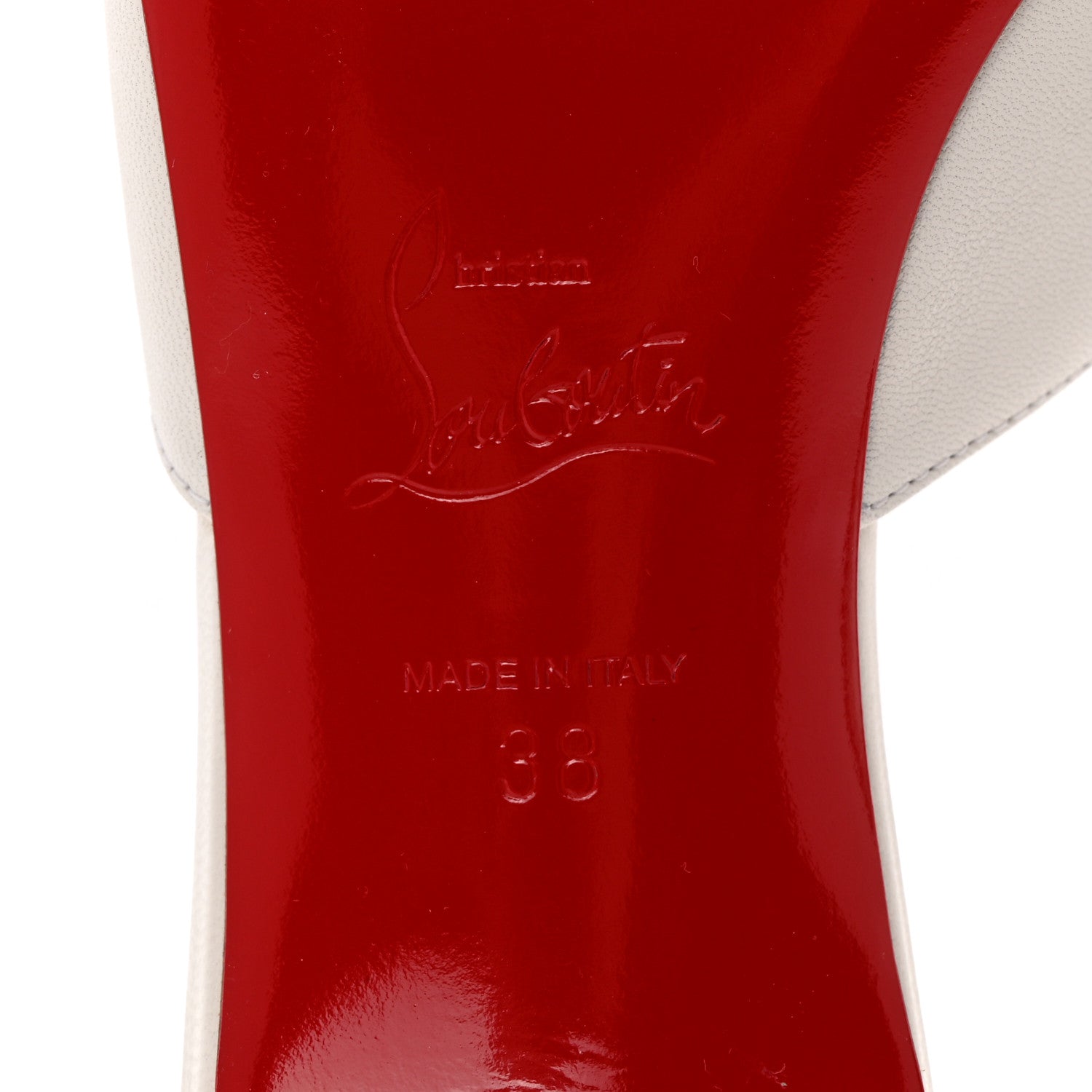 Christian Louboutin Nappa East 55 Mule 38 White 7 of 8