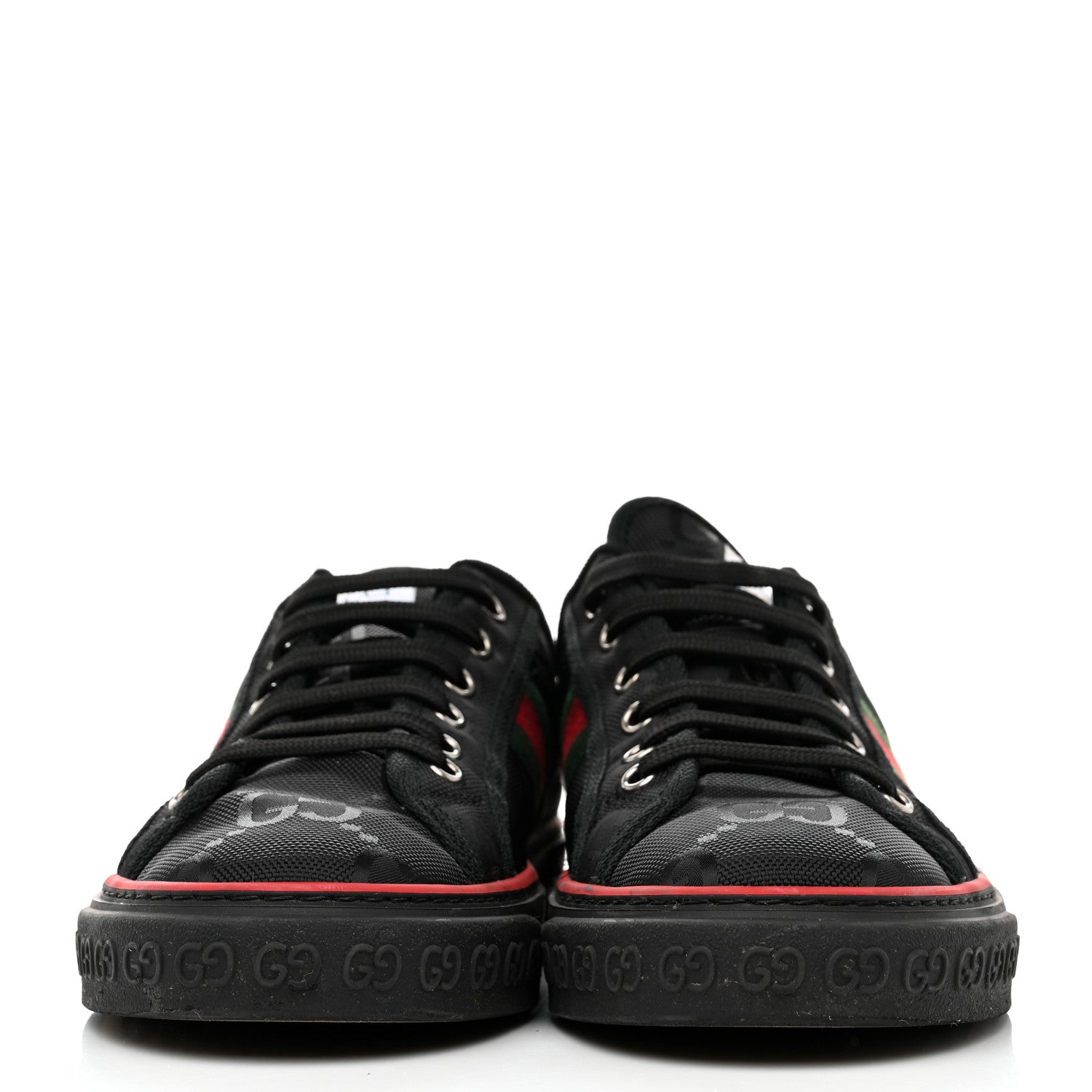 Gucci Econyl Nylon Web Monogram Off The Grid Womens 1977 Tennis Sneakers 41 Black 2 of 8