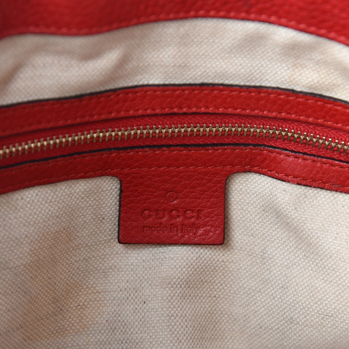 Monogram Large Bella Top Handle Bag Red