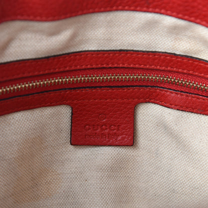 Gucci Monogram Large Bella Top Handle Bag Red 10 of 12