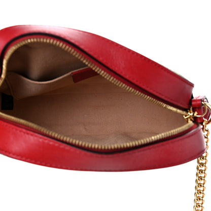 Gucci GG Supreme Monogram Blooms Mini Chain Shoulder Bag Beige Blue Navy Hibiscus Red 5 of 10